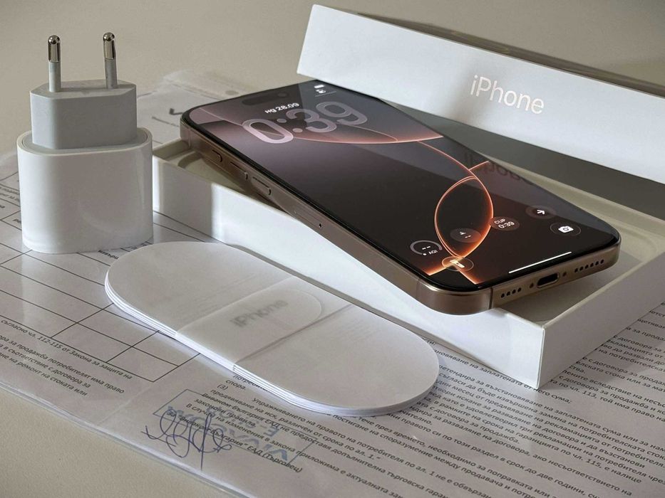 Бартер!Гаранция! iPhone 16 Pro Max Desert Titanium + Адаптер!