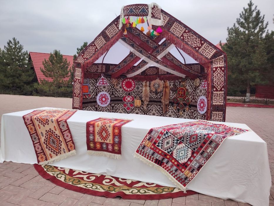 Аренда Прокат Юрта Шымылдық Қазақ  Киіз Уй Беташар Той С Доставкой