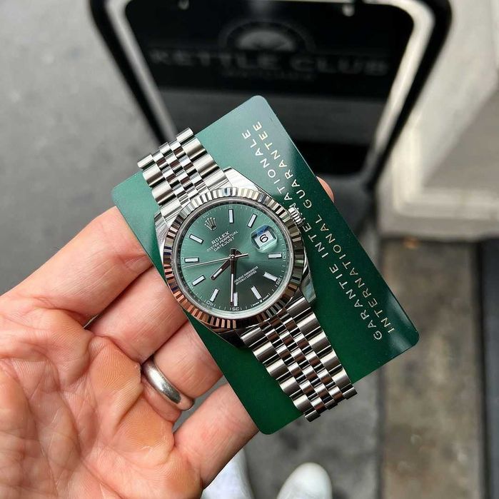 rolex datejust 41mm jubilee green dial