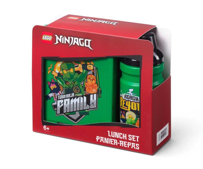 Кутия за храна бутилка за вода Комплект Lego Ninjago Лего Зелен Син