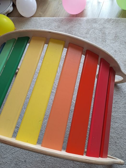 Balansoar curcubeu lemn varianta mare