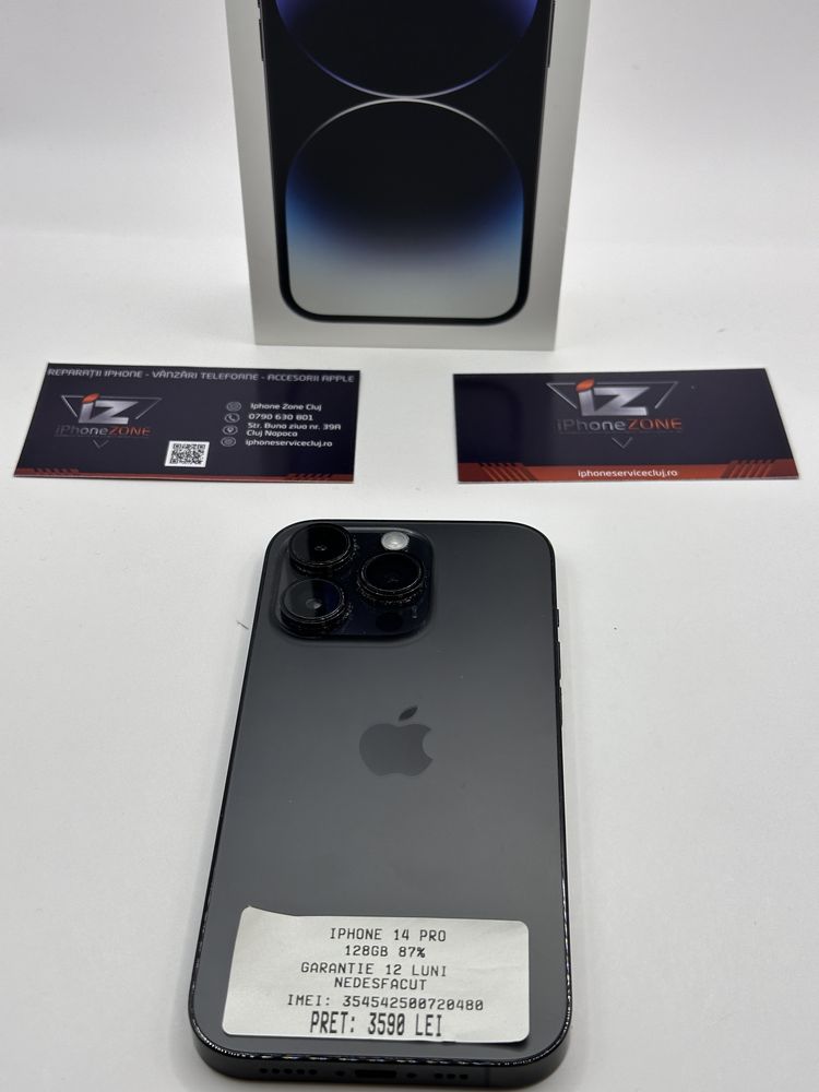Magazin vinde iphone 14 Pro 128GB 100% Grad A Garantie 24 luni