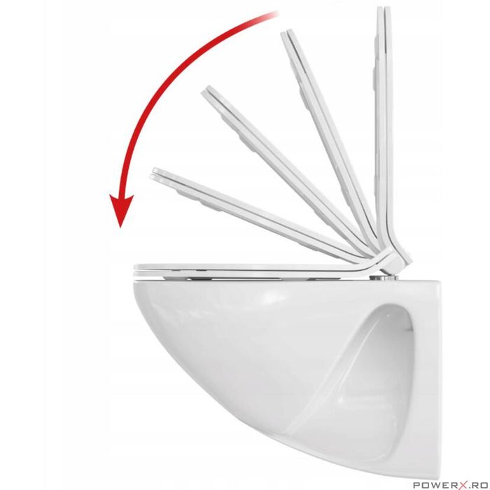Capac wc super slim, inchidere silentioasa, duroplast, Sepio