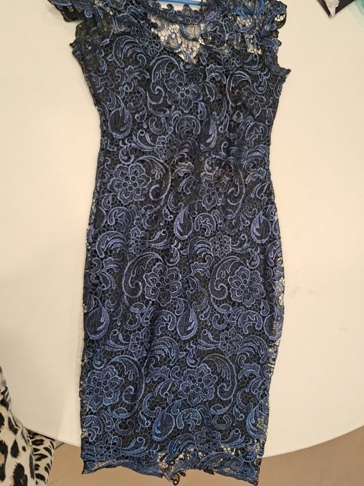 Rochie din dantela albastru