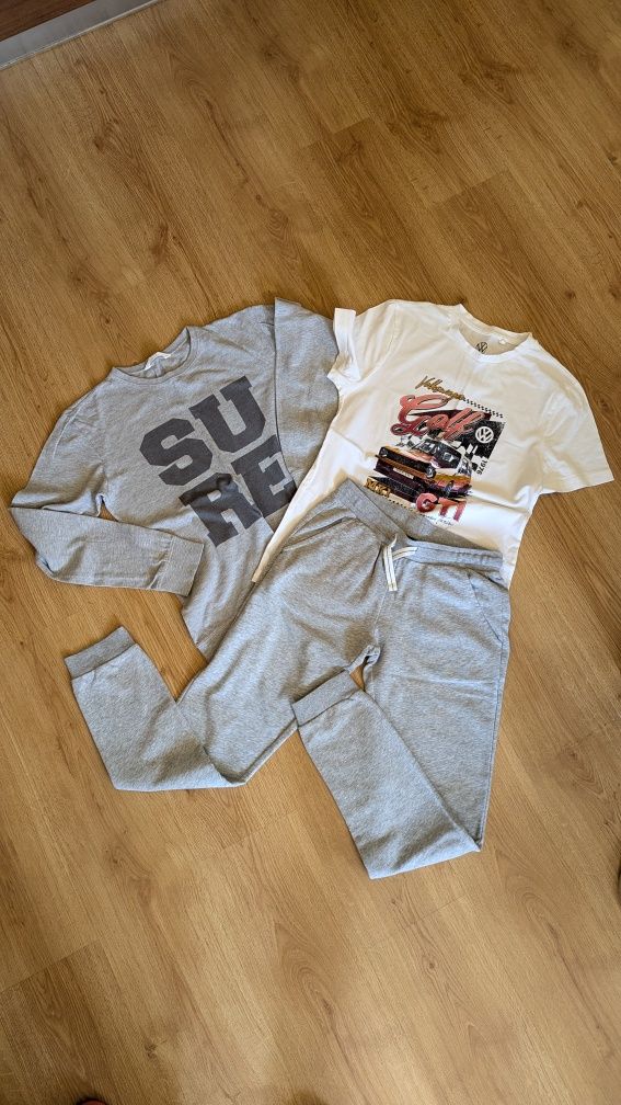 Спортно долнище, блуза H&M, тениска- комплект