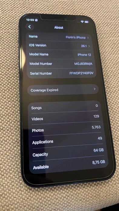 iPhone 12 Blue, 64 GB – stare excelentă!