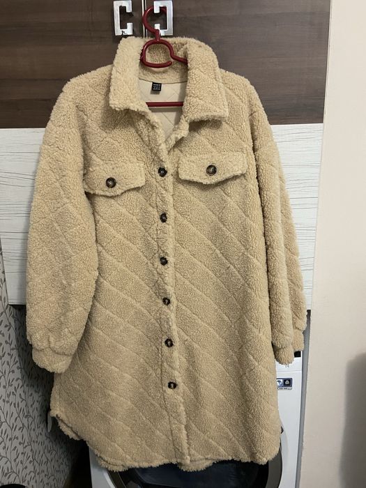 Дамско пухкаво палто oversize