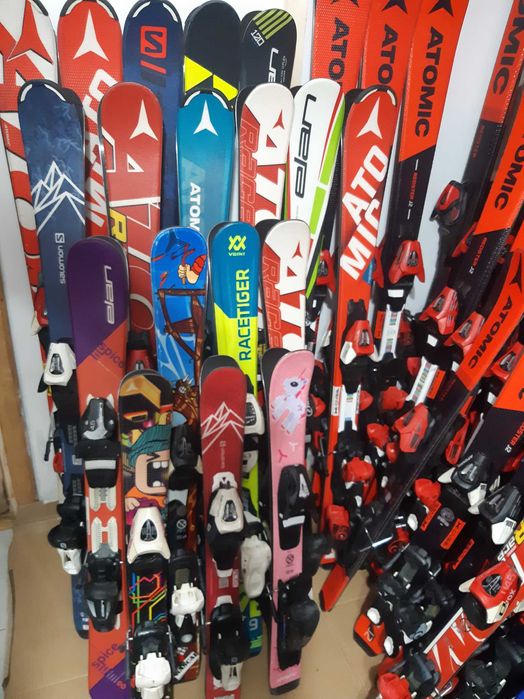 Schiuri copii schi Atomic 100 cm set ski clapari bete