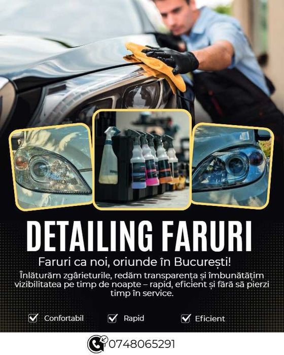 Recondiționare faruri la domiciliu – București | Rezultate imediate