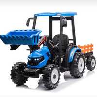 Детский синий трактор (электромобиль)