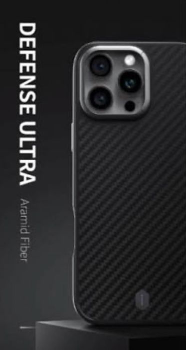 Карбоновый чехол WiWU Armor II для iPhone16 Pro Max (новый)