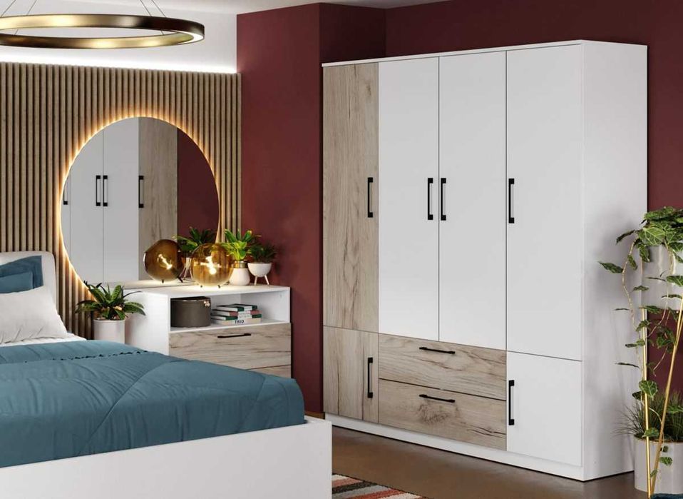 Dulap Relax Alb / Stejar k02 – C165/02