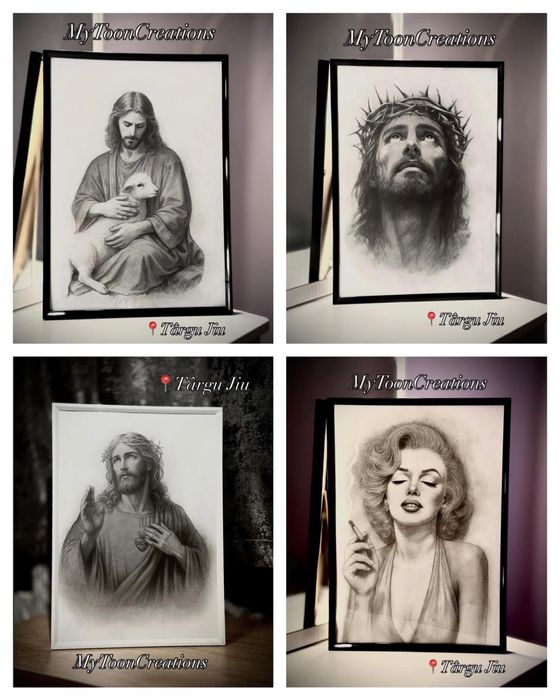 Tablouri personalizate în creion