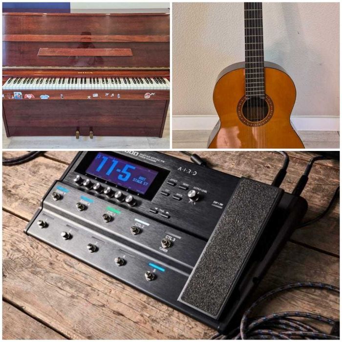 Гитара шести струнная акустическая 
Гитарный процессор Вoss GT 1000