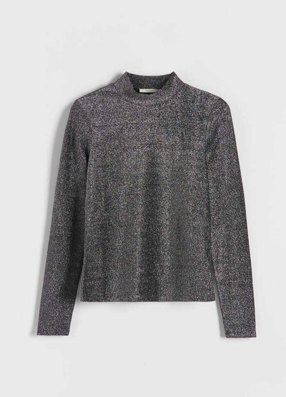 Bluză strălucitoare din lurex cu guler, brand Reserved