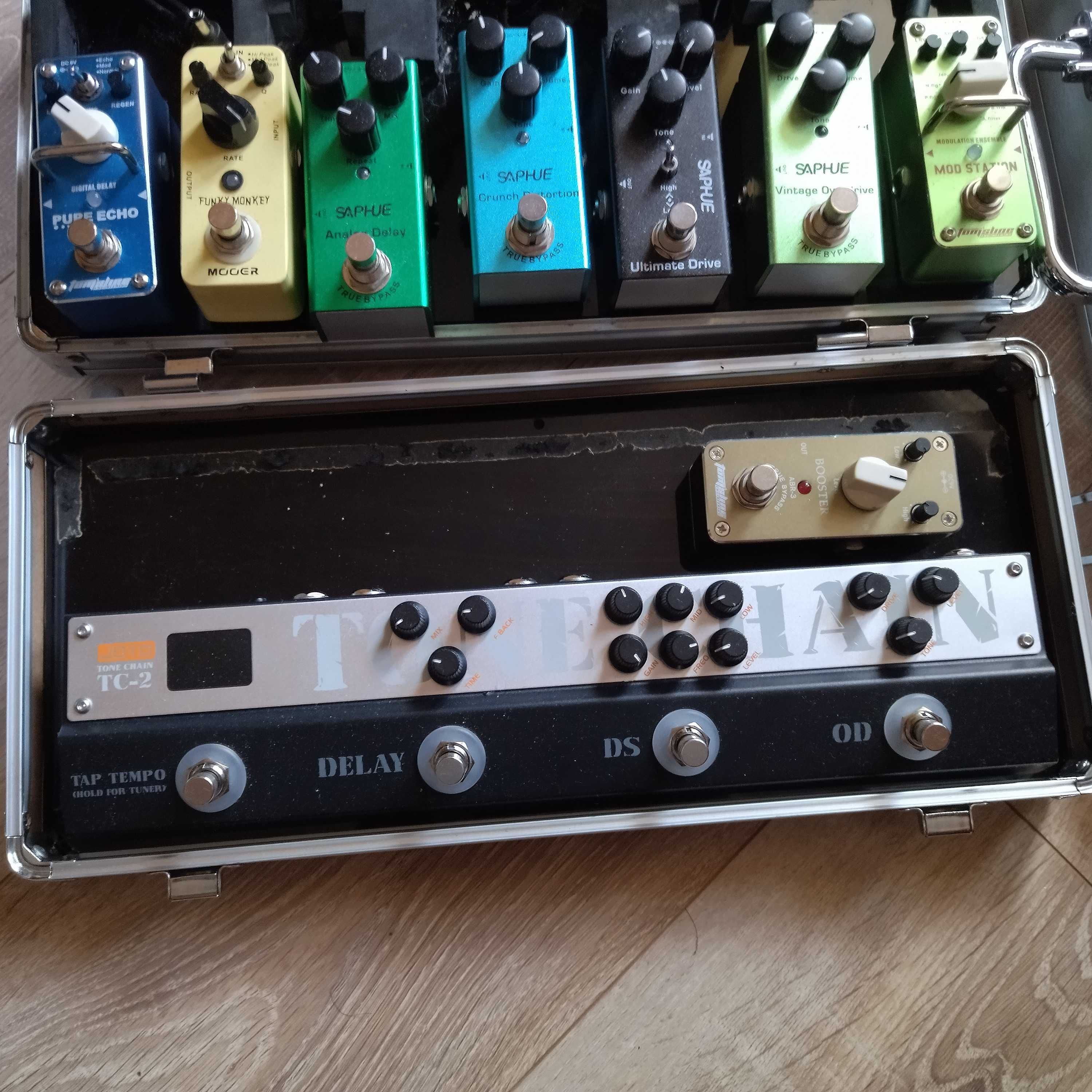 31 педала Ehx, Digitech, Tone city, два борда , някои нови за китара
