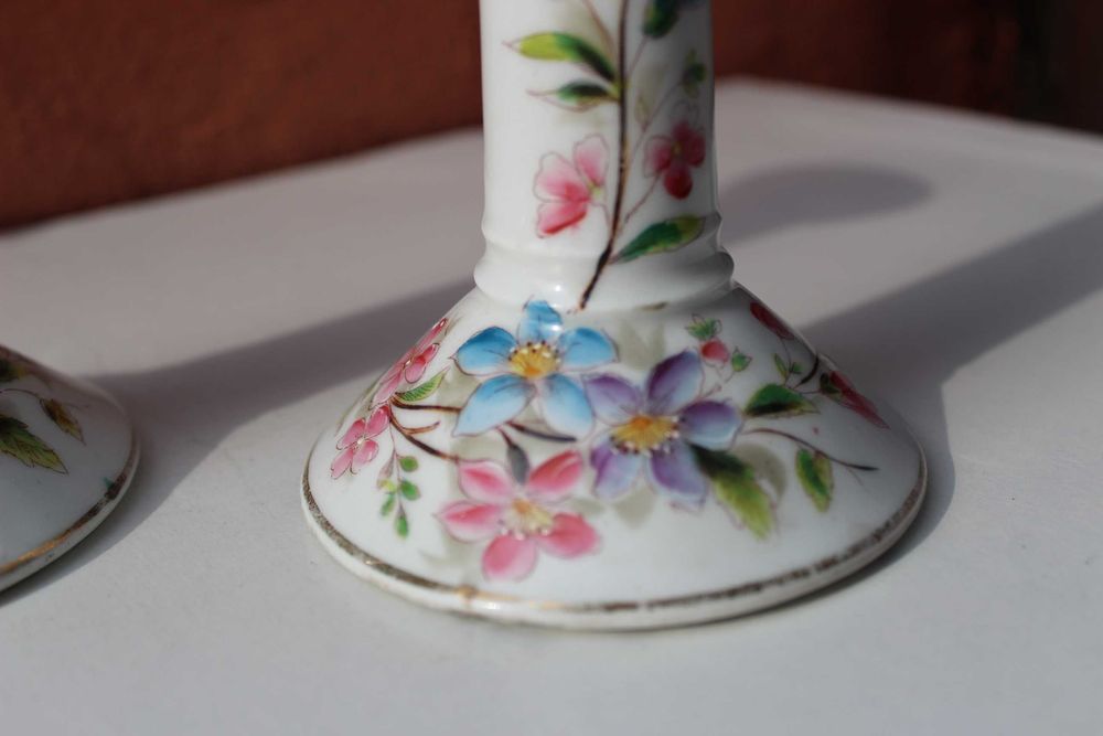 Set suport lumanari portelan - ANGLIA, cca 1920-1930