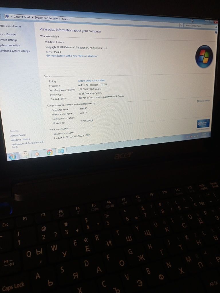 Acer Aspire one D522 10,1"