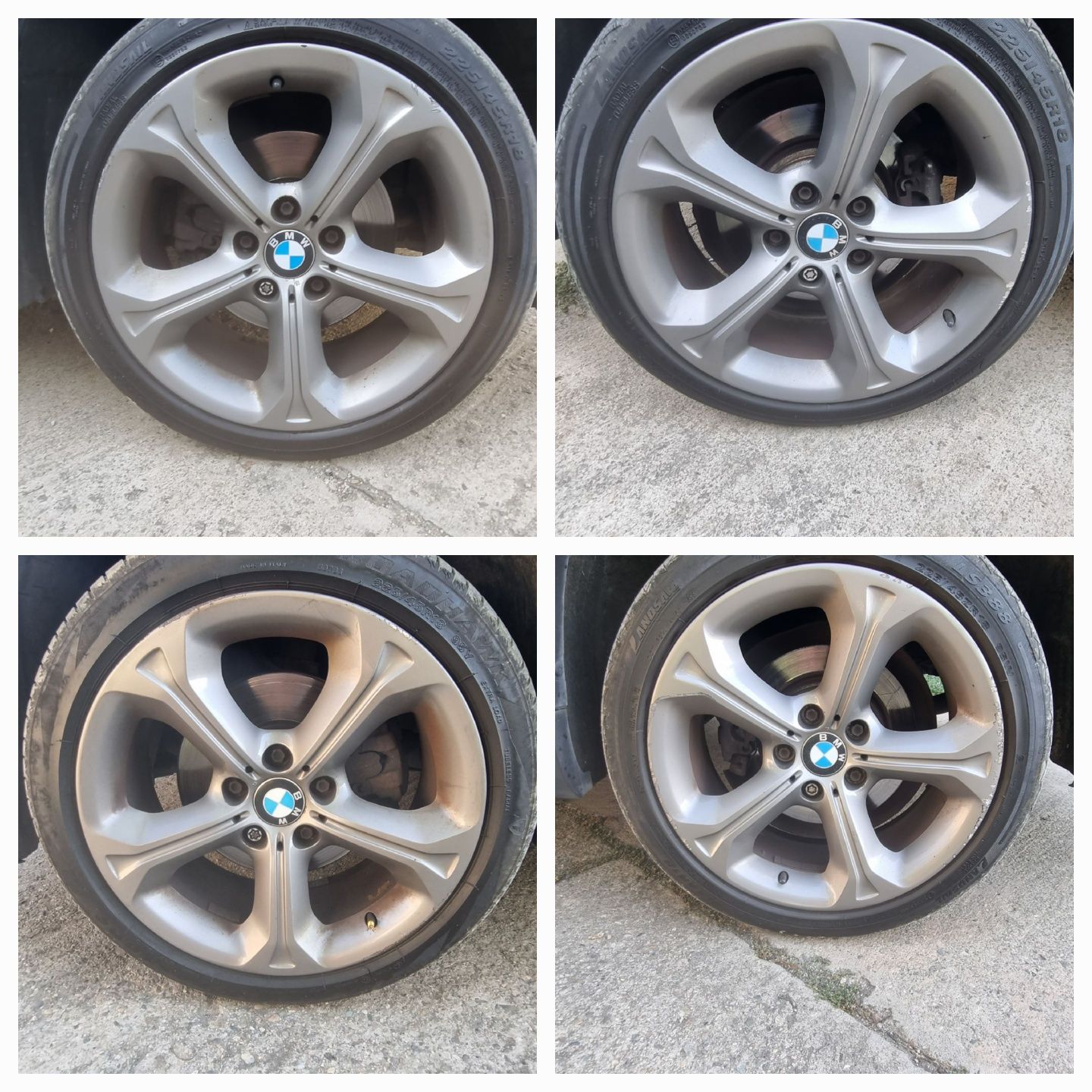 Jante bmw style 320 5x120 8j 18 et 30 cauciucuri vara dot 2023