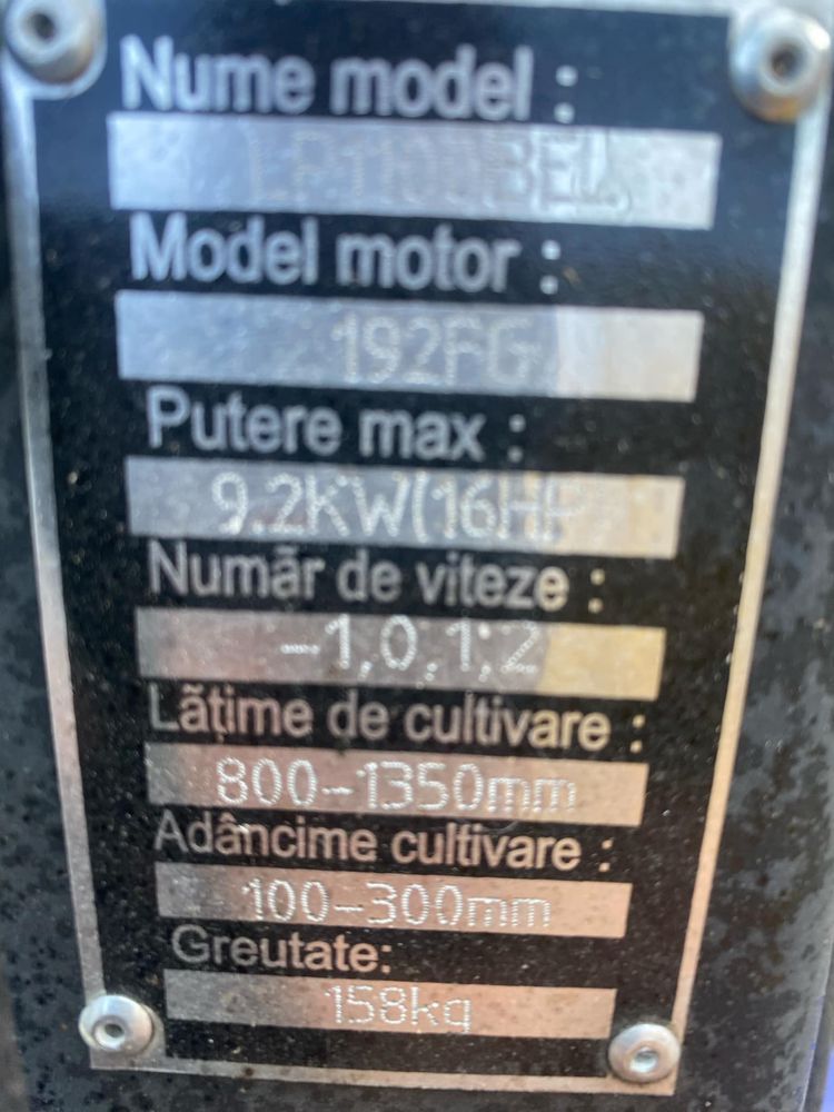 Motocultor 16 c.p diesel