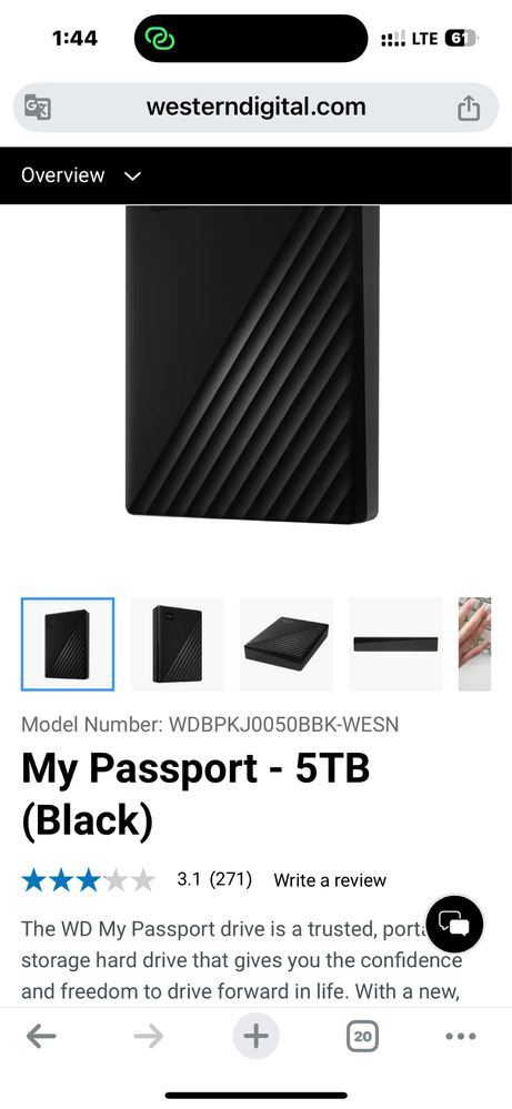 WD HARD My Passport  5TB