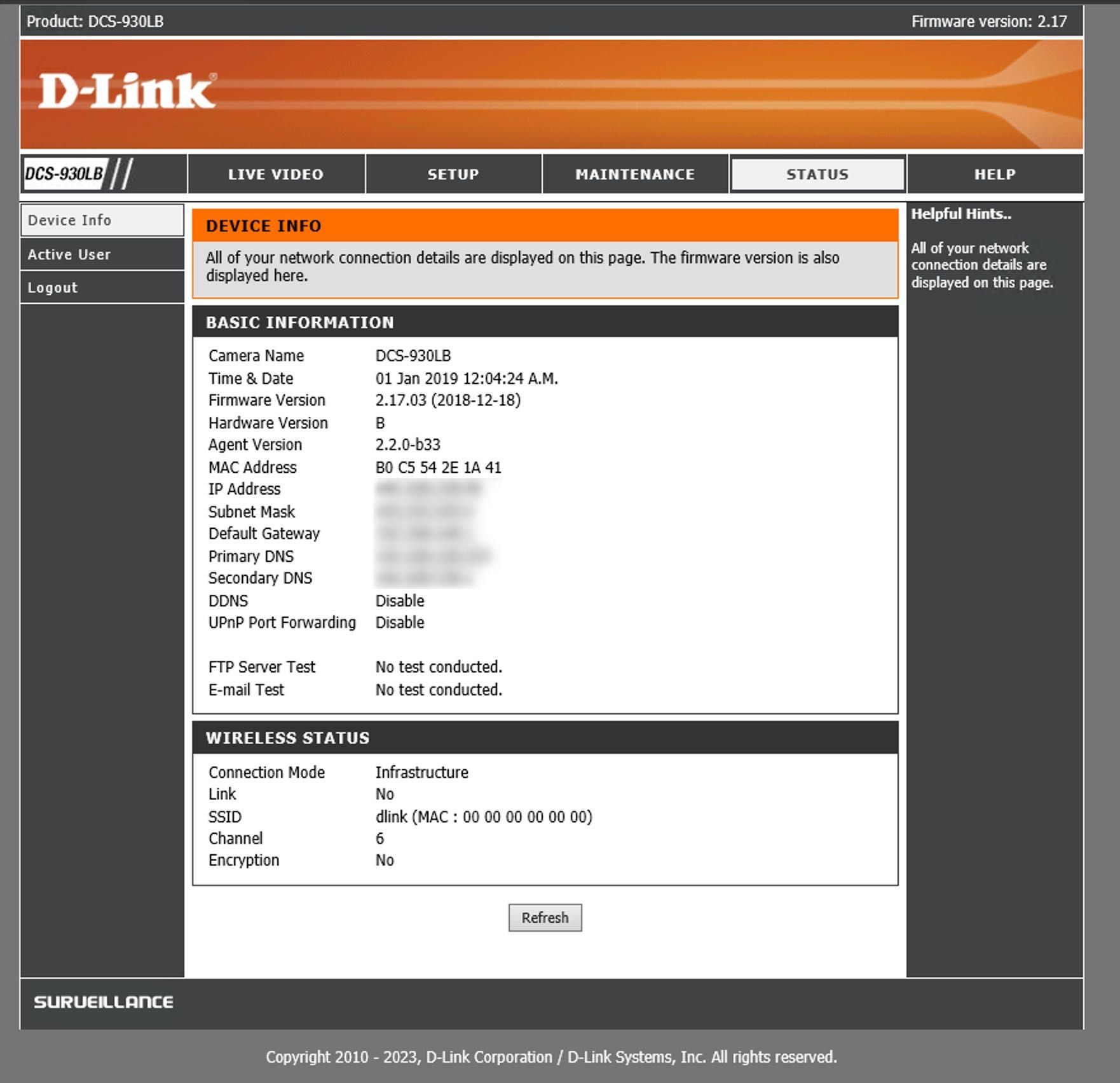 Camera IP D-LINK DCS-930L