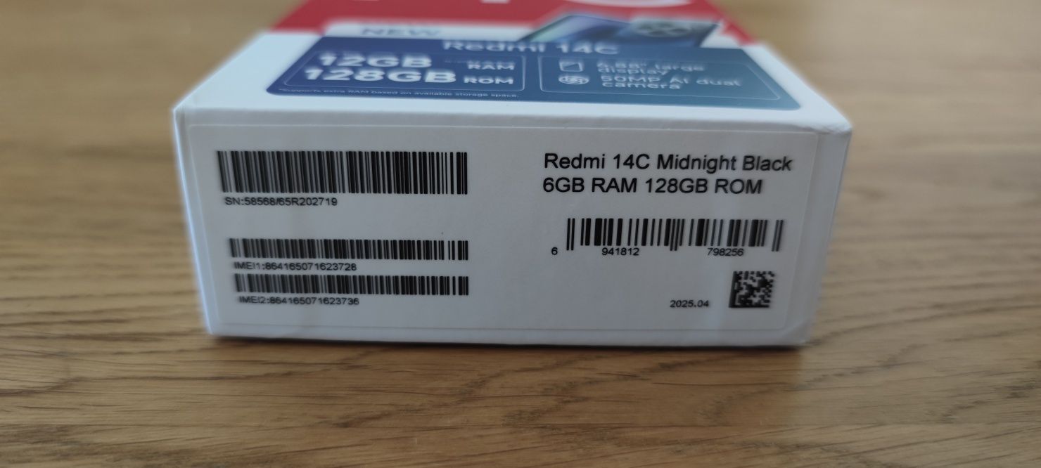 Xiaomi Redmi 14C Midnight Black 6GB RAM 128GB ROM