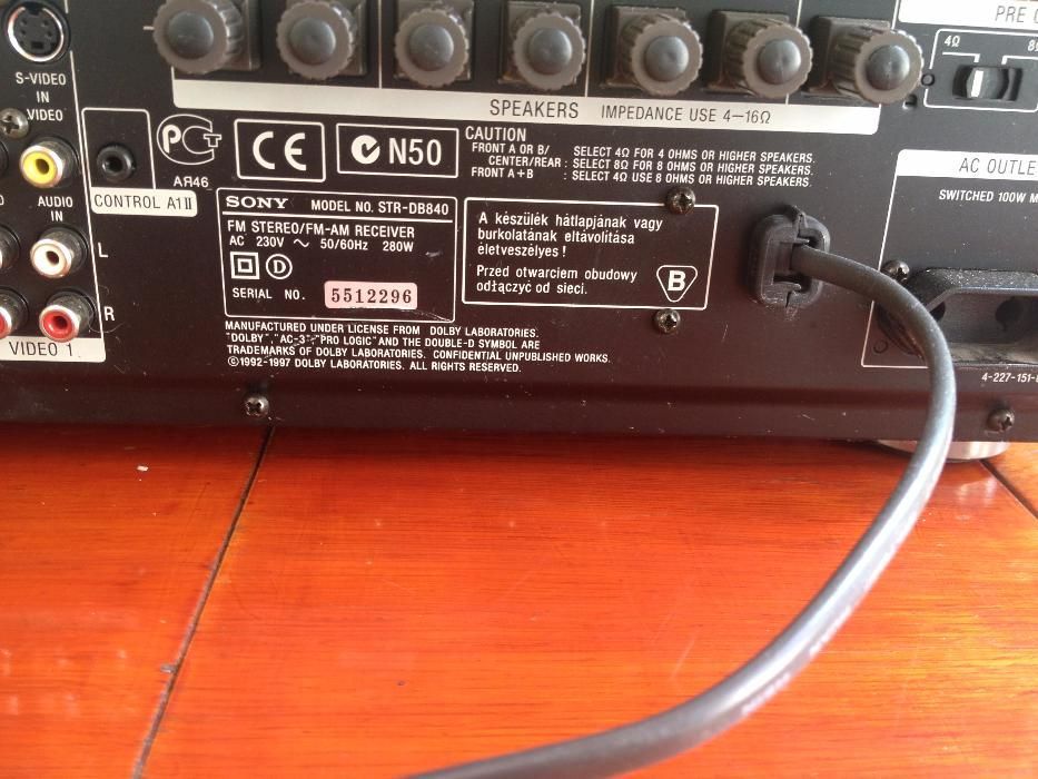Amplificator receptor audio SONY STR-DB840