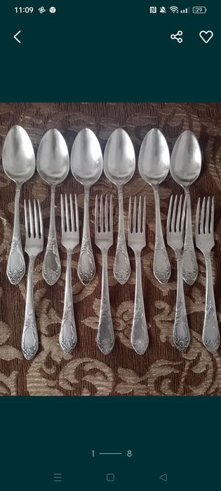 Посуда. Ножи мельхиор.