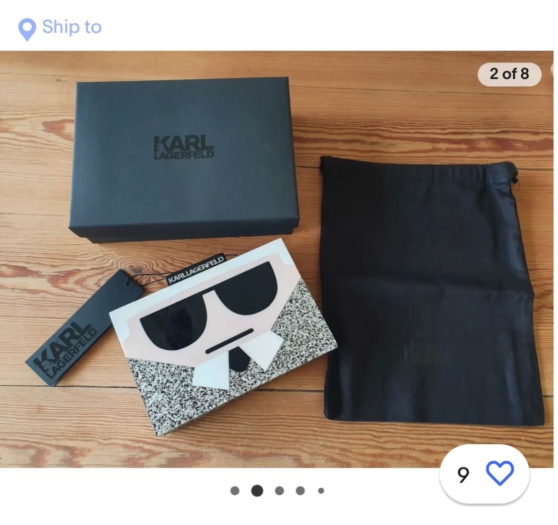 Луксозна коктейлна чантичка  KARL LAGERFELD Limited Edition Оriginal !