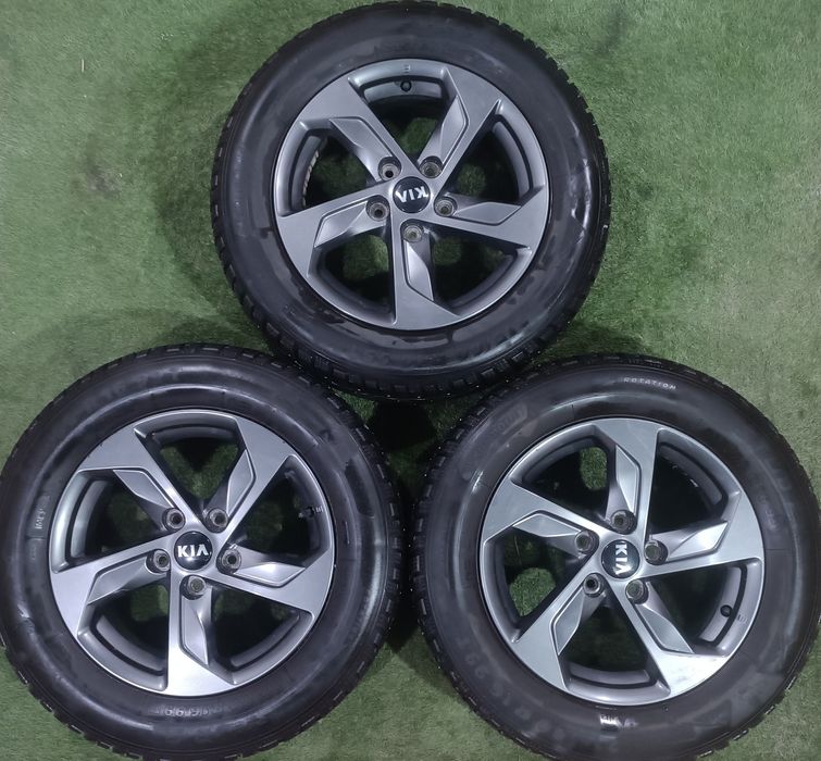 3 диск +резина. R-16 KIA 5*114,3 оригинал диск. Шиповка
