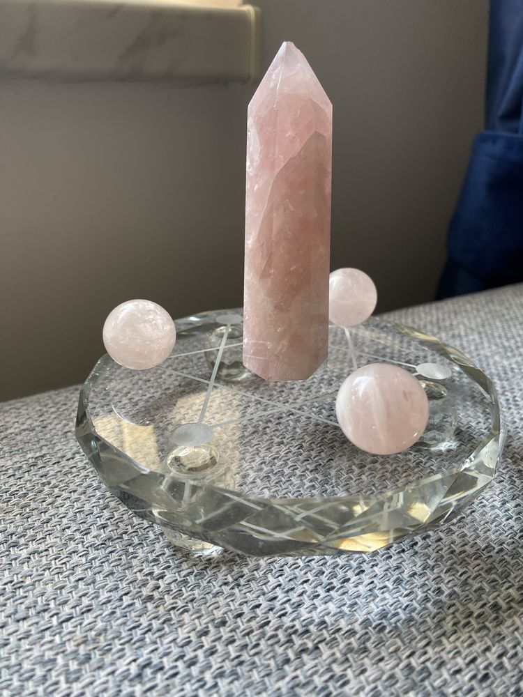 Set cristal cuart roz