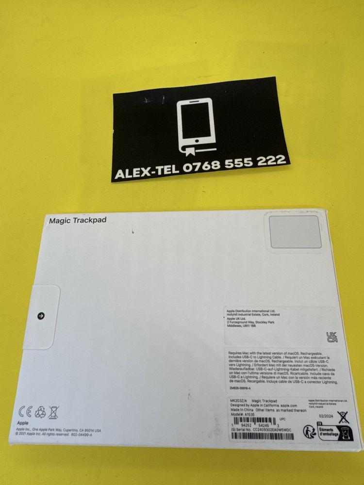 Apple Trackpad Apple Magic 3 (MK2D3ZM/A) White Sigilat