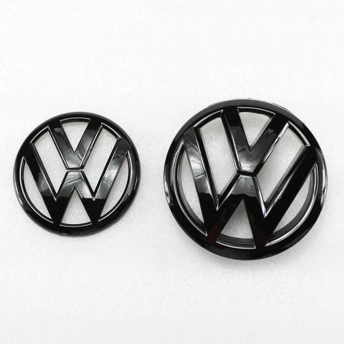 Embleme Cu Prinderi Originale Volkswagen VW Golf 5 6 7, Negru Lucios