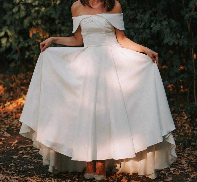 Rochie de mireasa+tul de matase