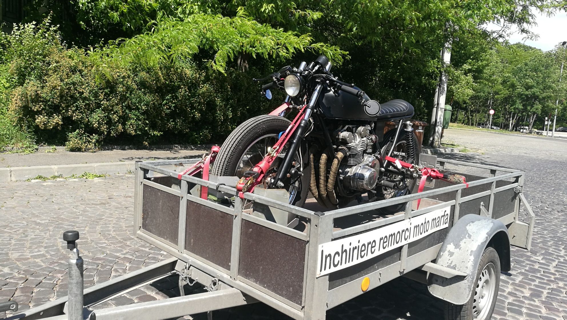 Inchiriez / transport remorca 55 ron pentru marfa-moto-platfotma atv