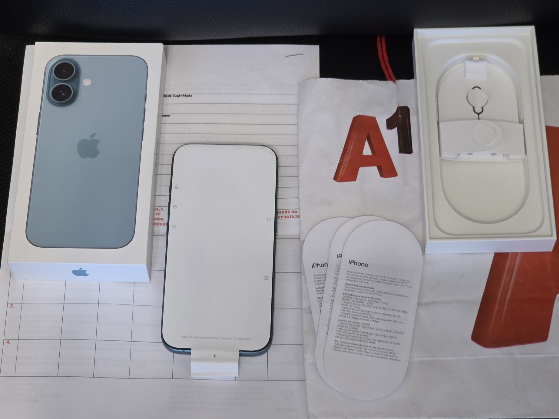 30 цикли КАТО НОВ 128GB iPhone 16 Гаранция от А1 до 2027 TEAL