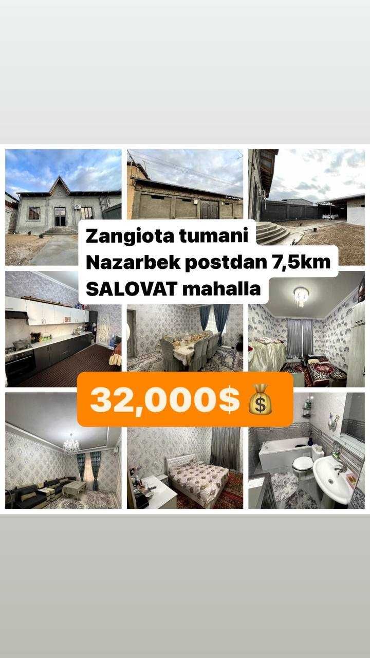 zangiota tumani nazarbek postdan 7.5 km SALOVAT mahalla 32.000$