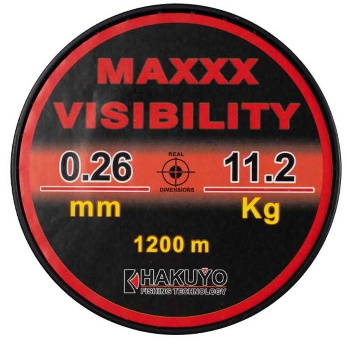 Fir monofilament(Guta) hakuyo maxx visibility rosu fluo -1200m