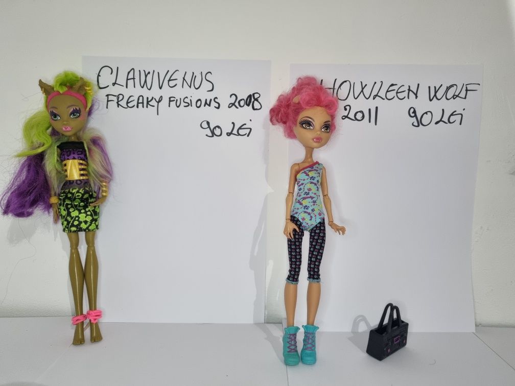 CLAWVENUS & HOWLEEN WOLF 90 lei bucata.  Monster high