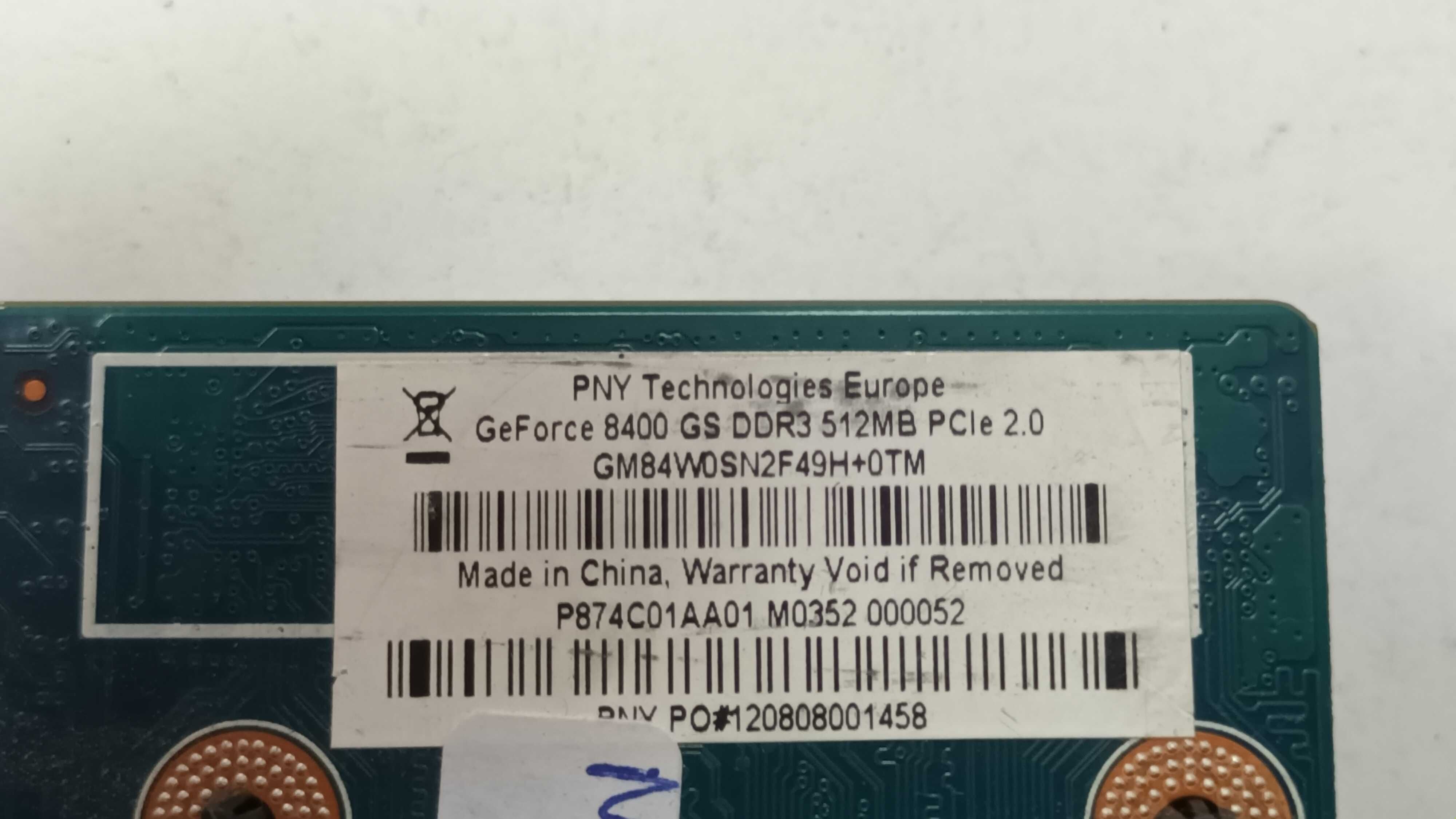 Видео карта Nvidia GeForce 8400GS  512MB DDR3 64-BIT HDMI DVI VGA PCIe