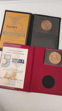 Medalie,diploma Balcanfila si Socfilex 1979,1983