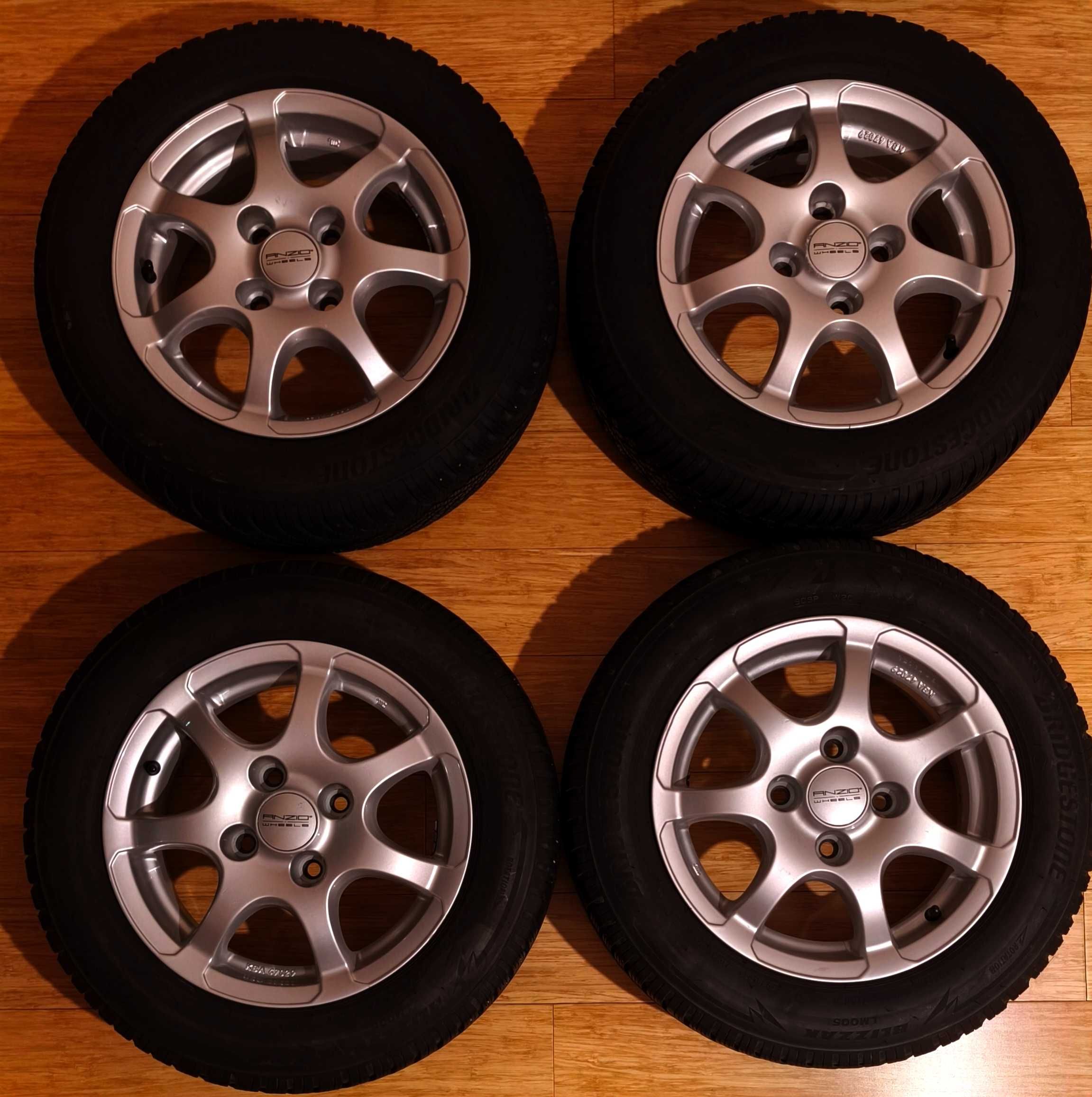 Джанти 14"ANZIO+BRIDGESTONE Blizzak 175/65/14 DOT3822 Зимни гуми