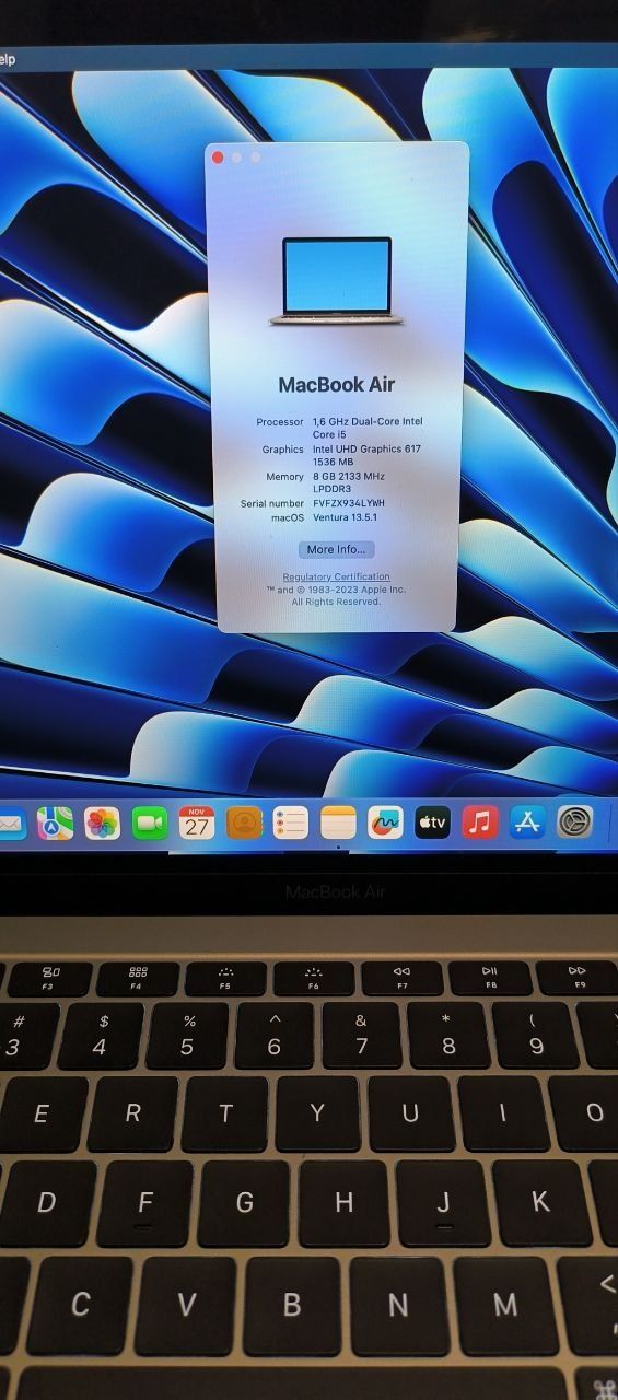 MacBook Air 13 2018 silver