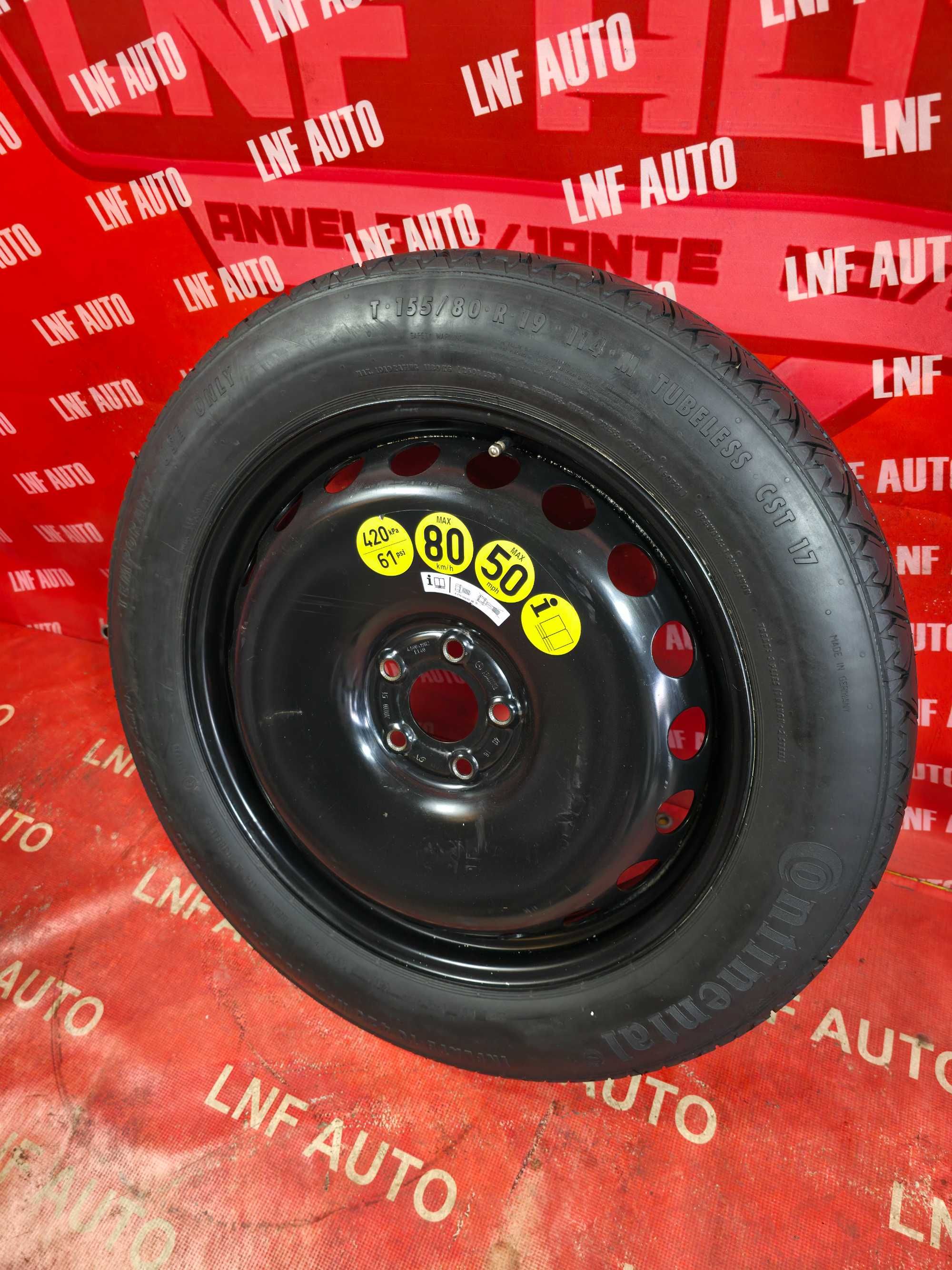Roata Rezerva SLIM 5x112 155/80/19 OEM Mercedes GLC GLK GLS GLE Coupe