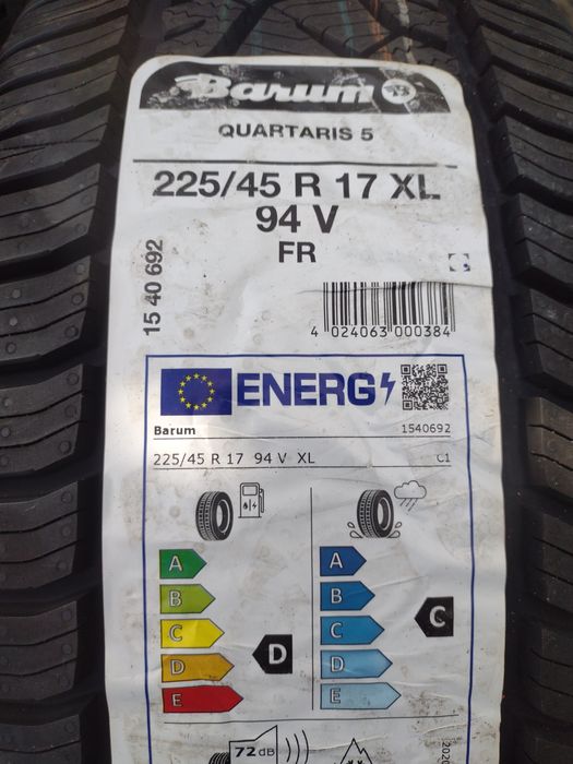 Нови 2бр.225/45/17 Barum Quartaris5 dot1122