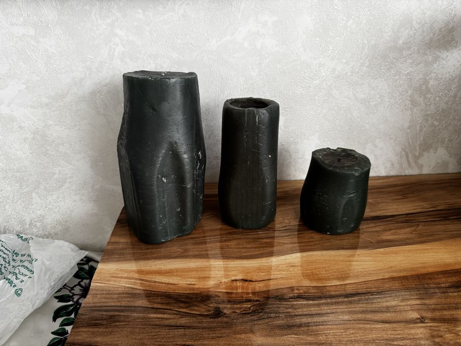 Свечи большие зеленого цвета