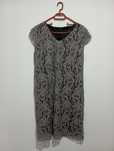 Rochie gri cu broderie