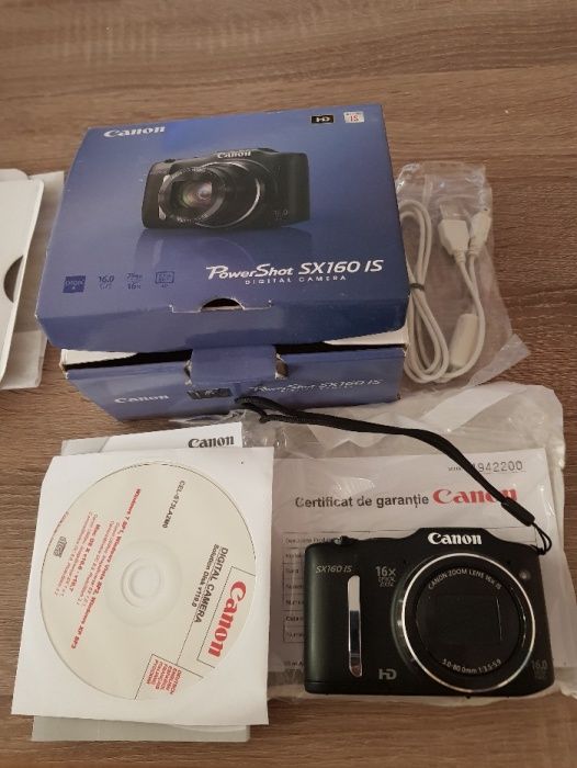 Vand Canon Powershot SX160 IS Negru - 16mpx, zoom optic 16x, LCD 3"!