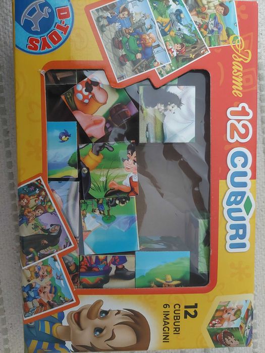 Jucarii, cuburi carton puzzle D-Toys